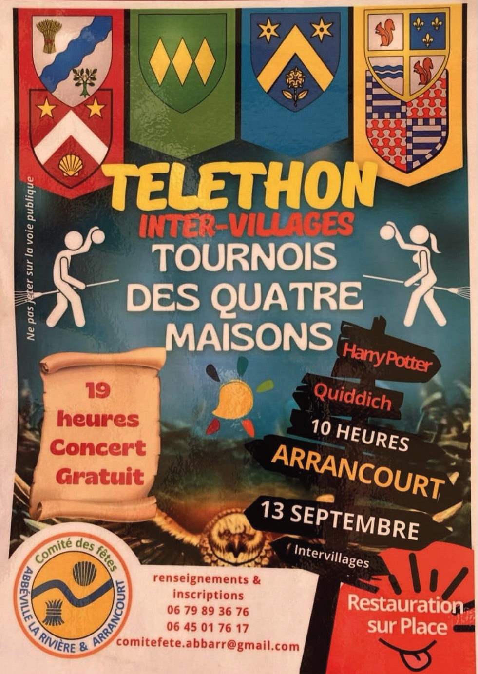 Rencontre sportive et amicale inter-villages au profit du TELETHON